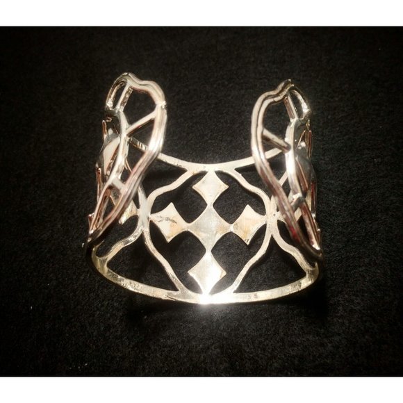 Large Silver Shield Cuff  Bracelet Gracewear Collection - Picture 3 of 5